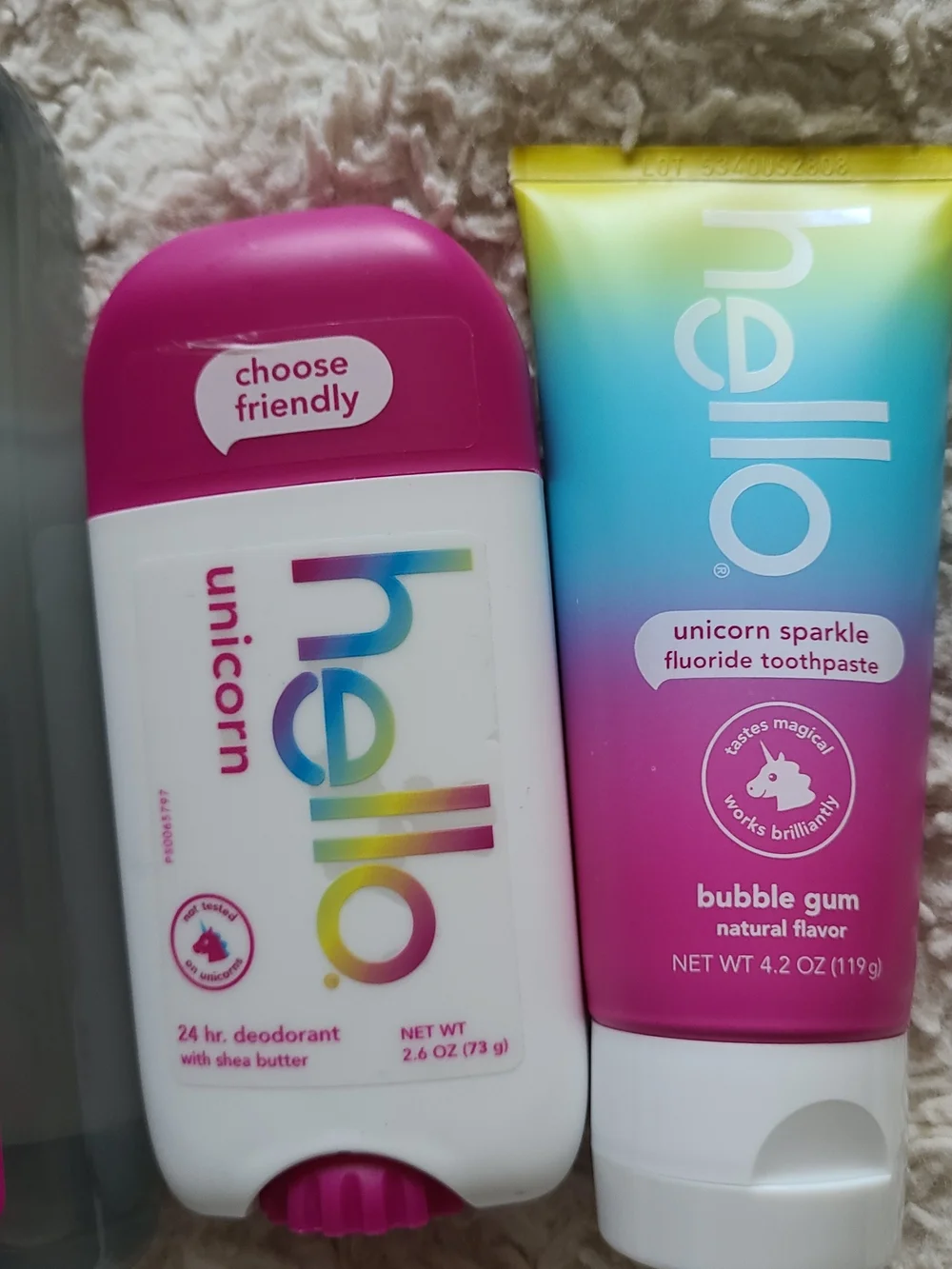 Unicorn Bubble Gum Kids Toothpaste, Rinse & Deodorant Bundle - Pink